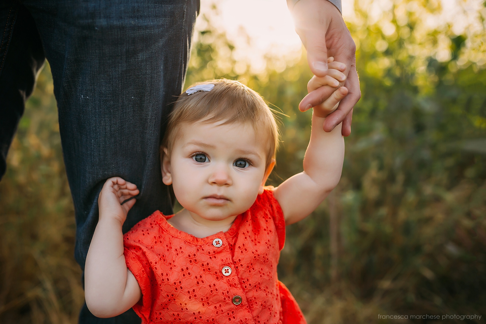 Francesca Marchese Photography one year old holding daddy's hand