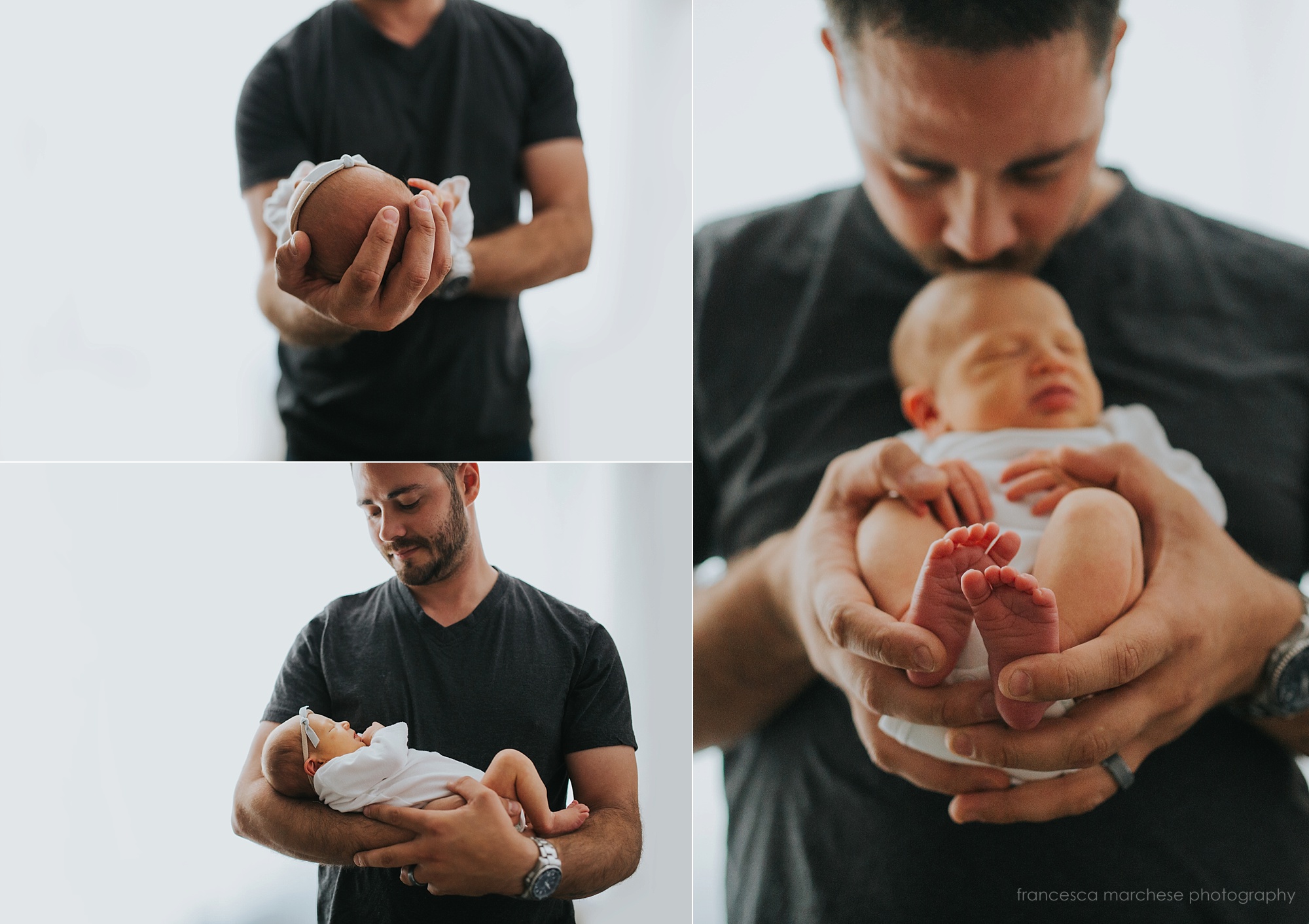 Francesca Marchese Photography dad newborn portrait