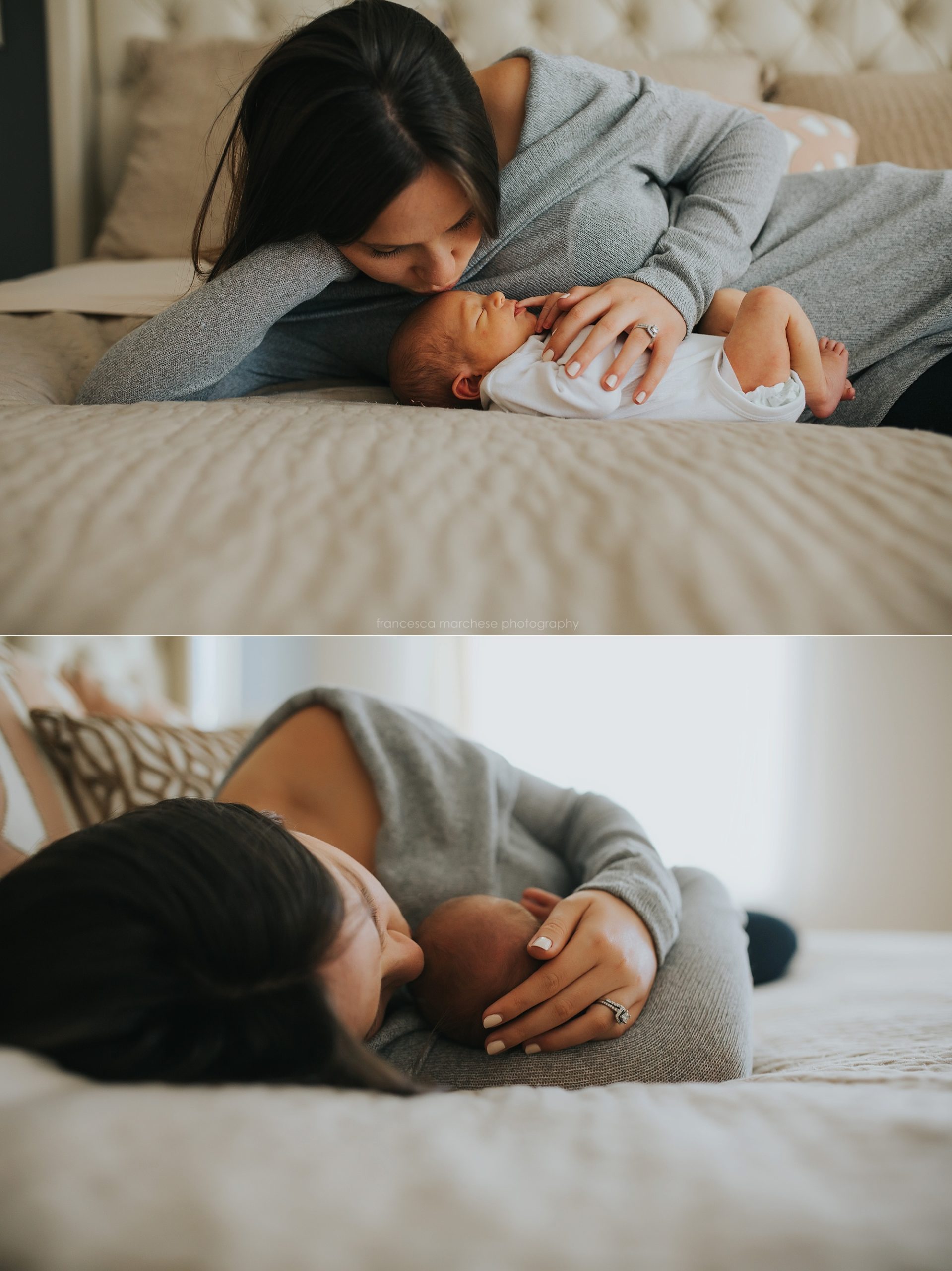 Francesca Marchese Photography mother newborn cuddles Long Beach newborn