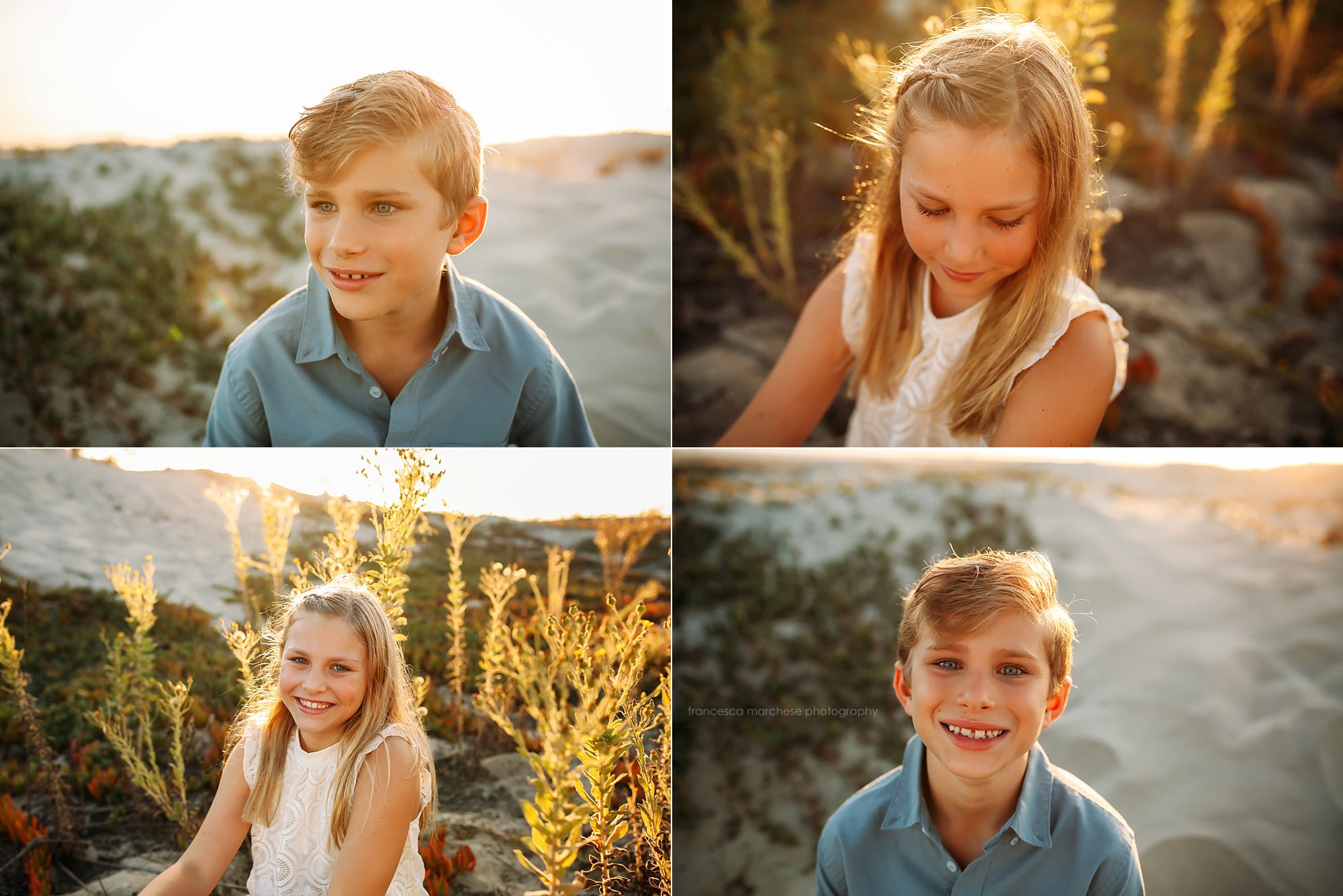 Francesca Marchese Photography older children portraits at family session during golden hour