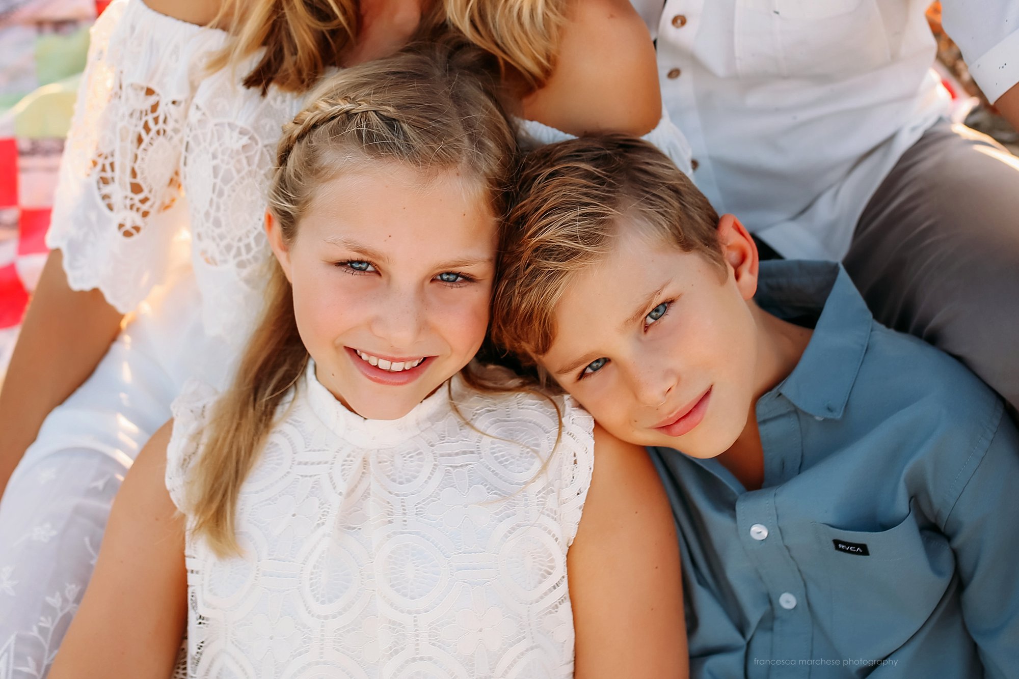 Francesca Marchese Photography older children sibling portrait wiht parents