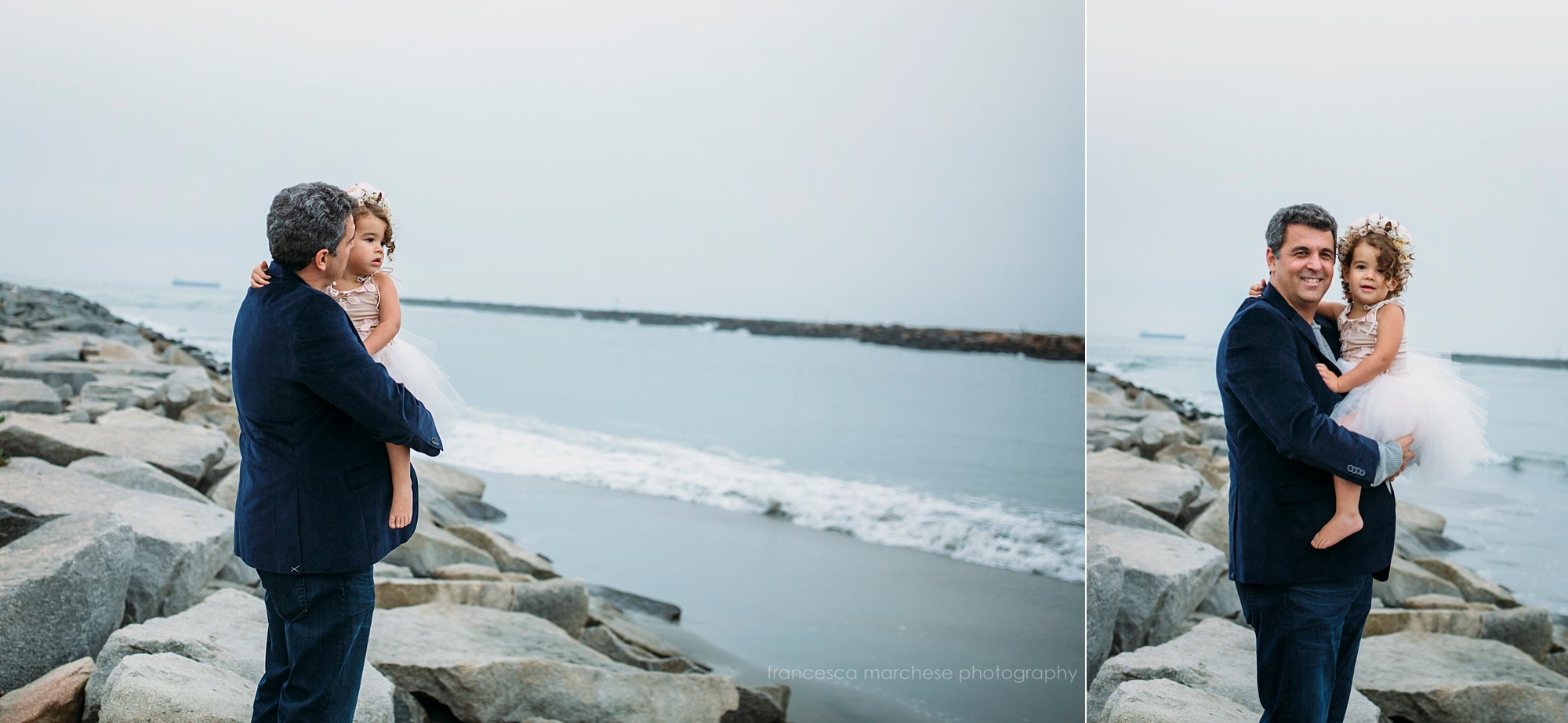 Francesca Marchese Photography - Family Photographer Starkman Family sunset beach session - dad and daughter