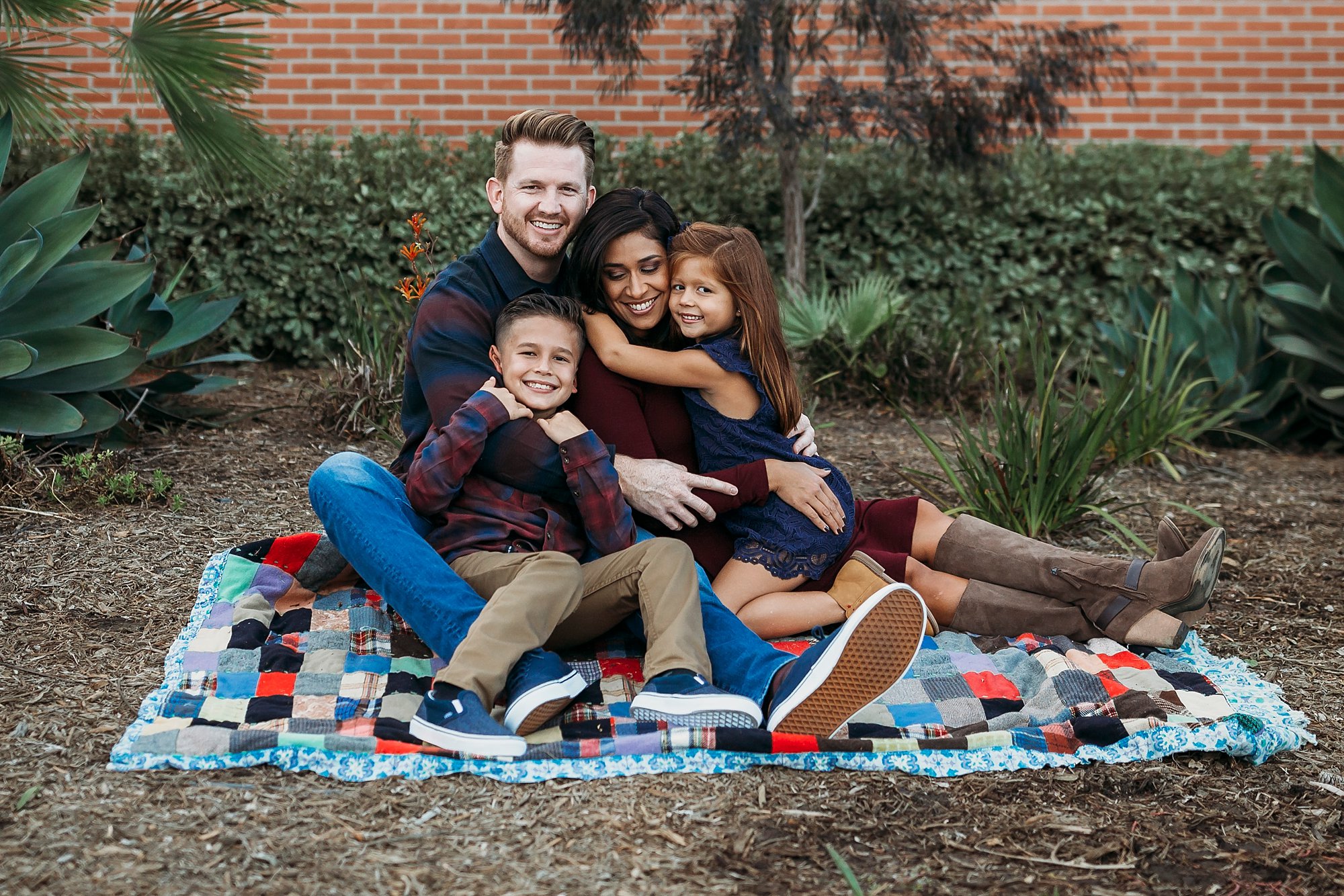 Thomas Family Francesca Marchese Photography Long Beach Orange County family photographer quilt fall cuddles