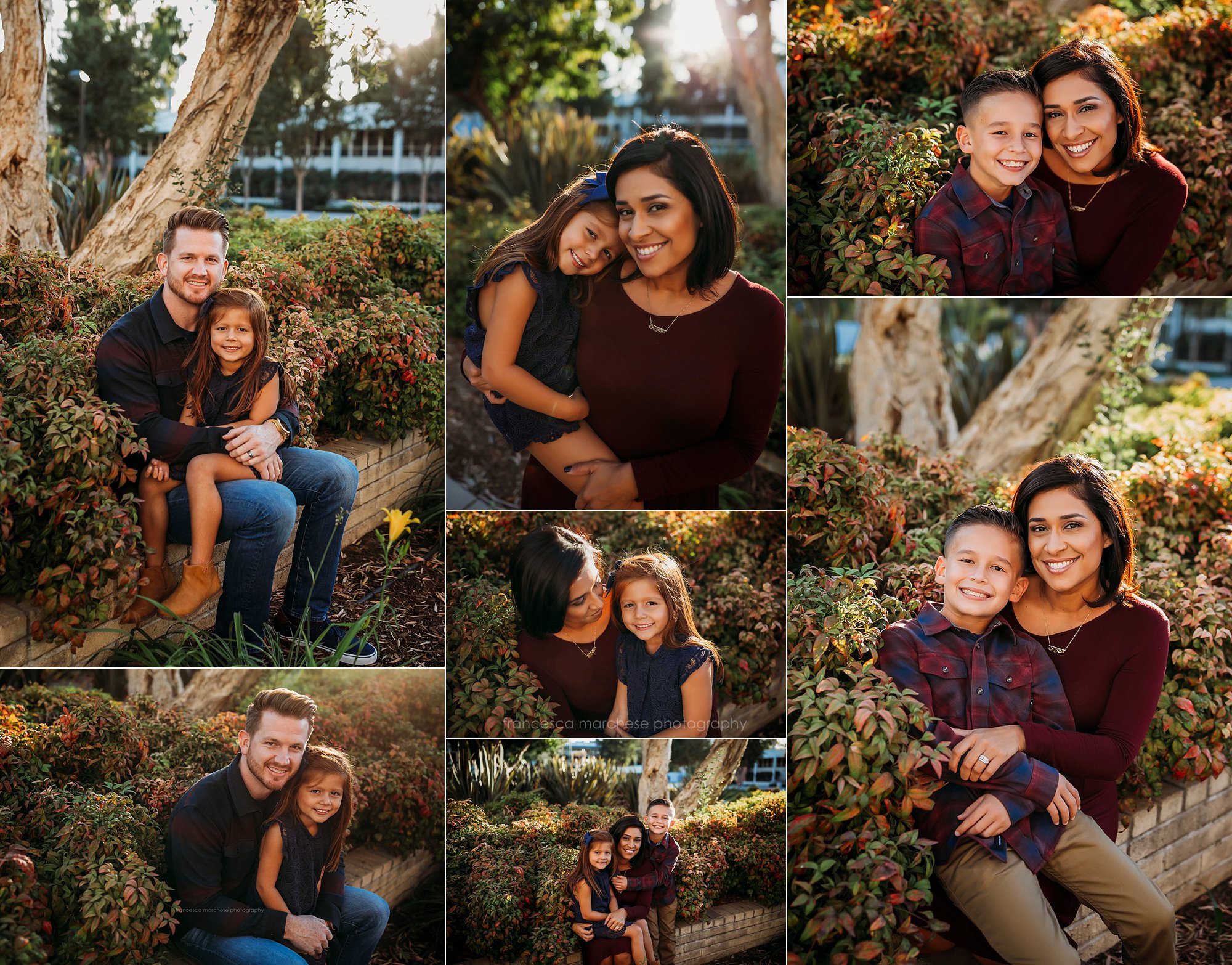 Thomas Family Francesca Marchese Photography Long Beach Orange County family photographer fall foliage
