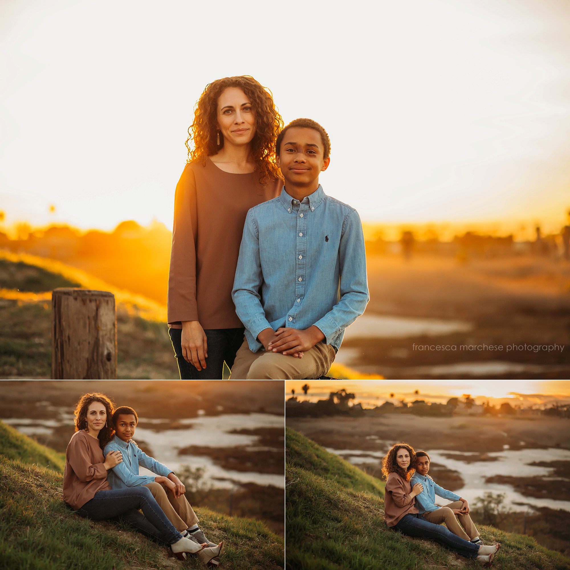 Francesca Marchese Photography motherhood photography session mother and son golden hour sunset session