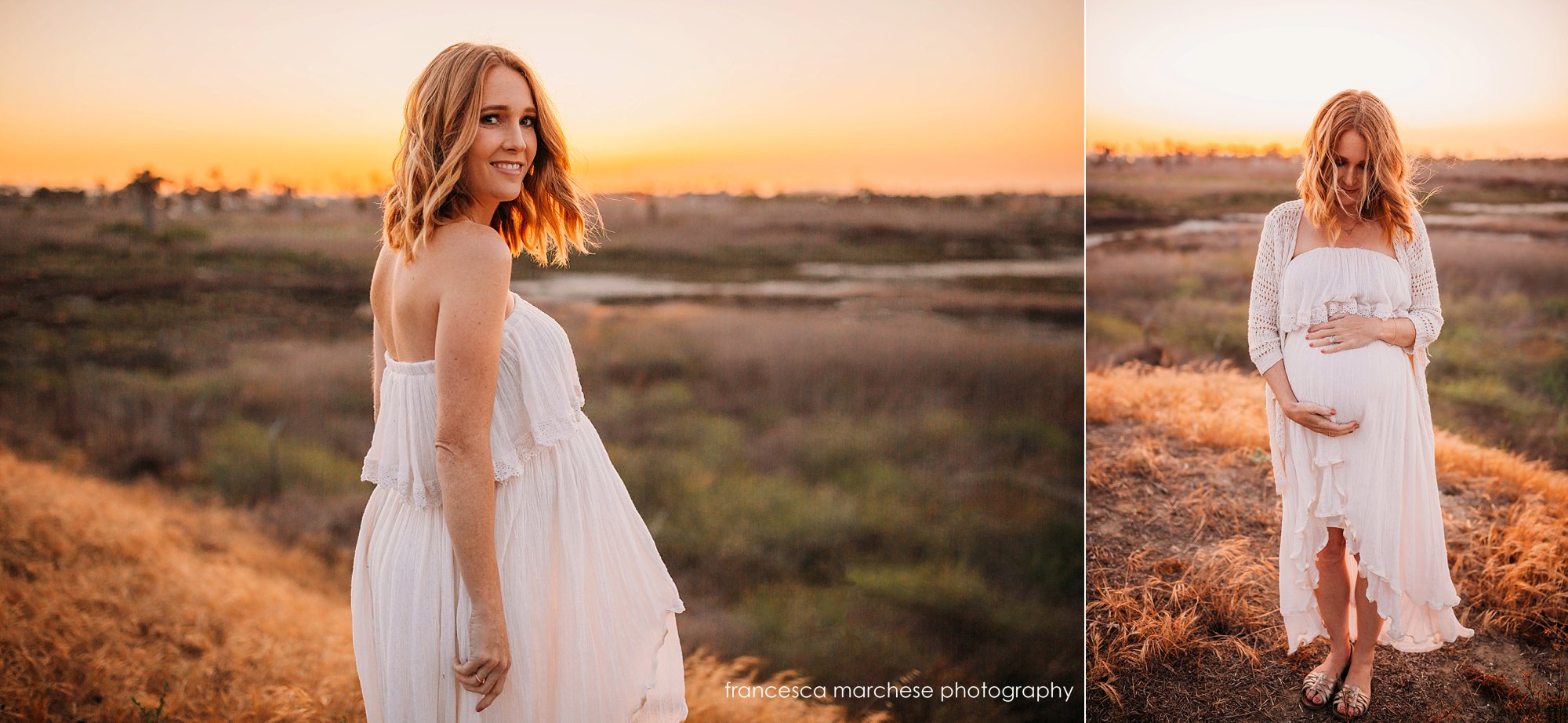 Maternity session in golden hour Orange County, CA Long Beach Francesca Marchese Photography