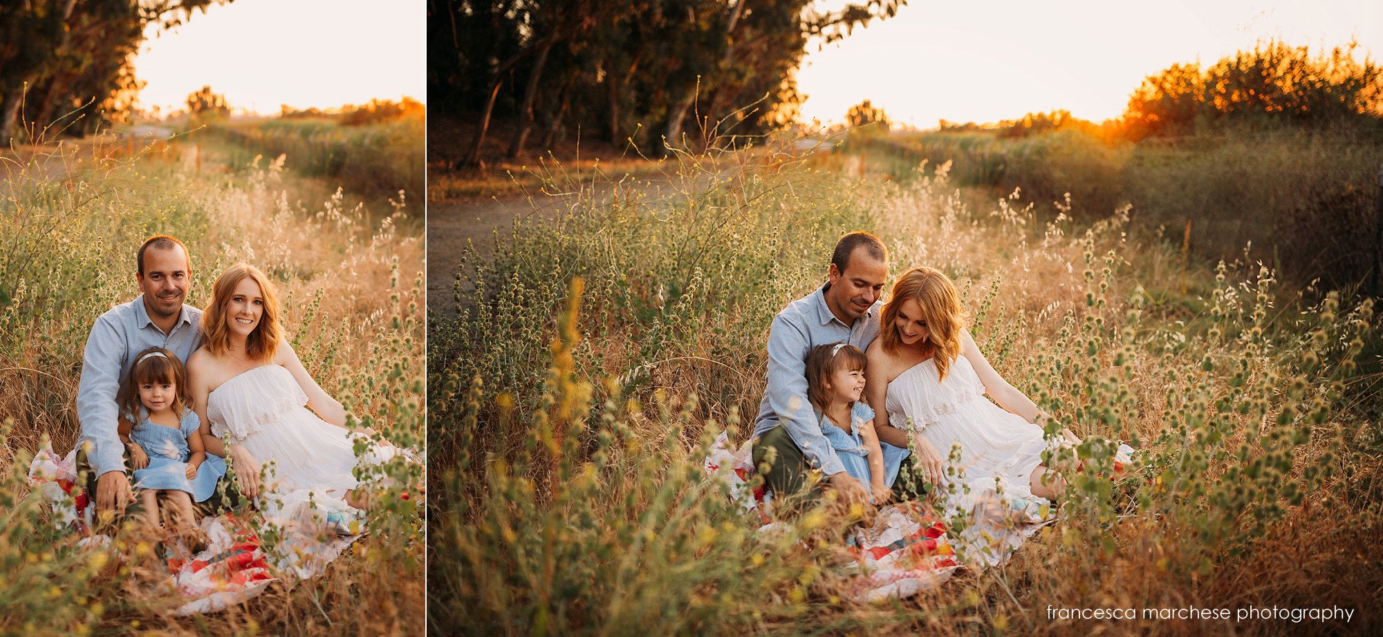 Maternity family session in golden hour Orange County, CA Long Beach Francesca Marchese Photography